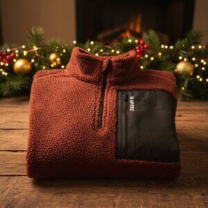 Hi-Tec Men's Sherpa Fleece 1/4 Zip Pullover XL Gorpcore Outdoor